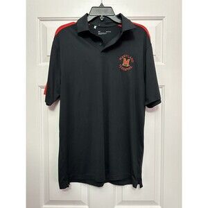 Size M Mens Under Armour Maryland Terrapins Gameday Polo Shirt Logo Black Red